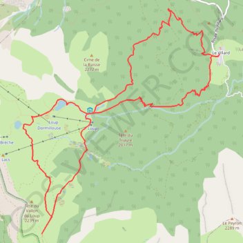 Circuit des lacs du col Bas GPS track, route, trail