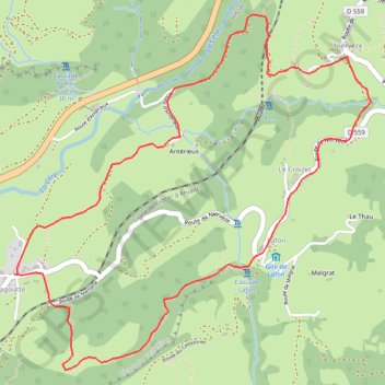 La Porte du Lion - Thiézac GPS track, route, trail