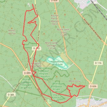 Fontainebleau Mont-Ussy GPS track, route, trail