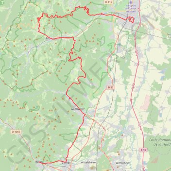 J2 Colmar - Thann GPS track, route, trail