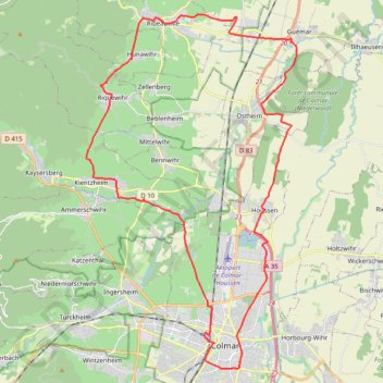 1.b Colmar GPS track, route, trail