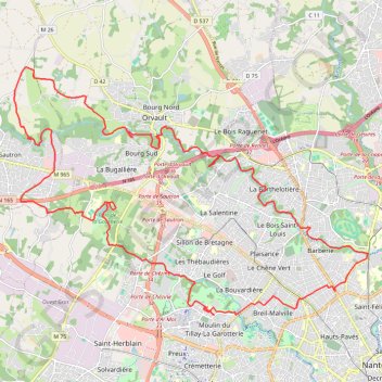 Chézine - Cens - Gesvre GPS track, route, trail