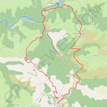 La croix de Prunières - Chaudes-Aigues GPS track, route, trail