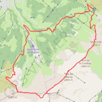 Aiguille Croche & Mont Joly GPS track, route, trail