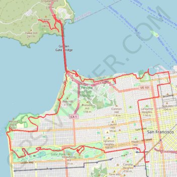 San Francisco MTB Loop GPS track, route, trail