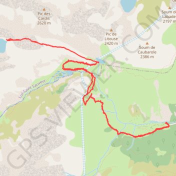 Lacs Cestrede-Antarrouyes - lac noir GPS track, route, trail