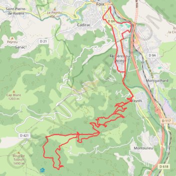Cascade de la piche GPS track, route, trail