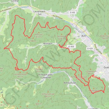 Guebwiller - Circuit de Judenhut GPS track, route, trail