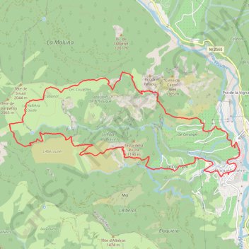 Circuit de la Maluna GPS track, route, trail