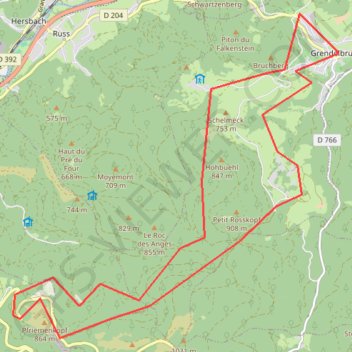 Circuit de la Baraque des Boeufs GPS track, route, trail
