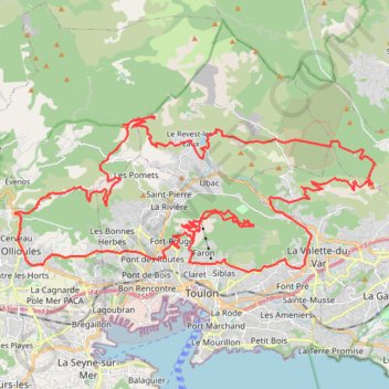 Monts Toulonnais GPS track, route, trail