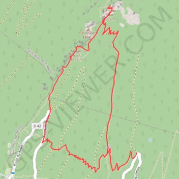 La Dent du Chat, le Molard Noir GPS track, route, trail
