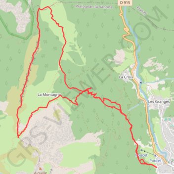 Crête du Mont Charvet GPS track, route, trail