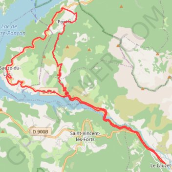 Balcons du Lac - Alpes de Haute-Provence GPS track, route, trail
