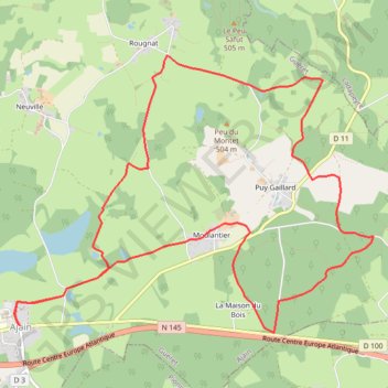 Circuit d'Ajain GPS track, route, trail