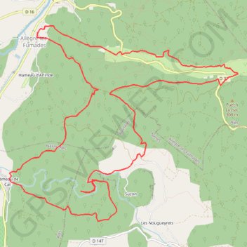 Les Aiguières Château d'Allegre GPS track, route, trail