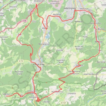 Le Lomont - Doubs GPS track, route, trail