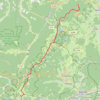 Traversée des Vosges - Le Devin - Le Hohneck GPS track, route, trail