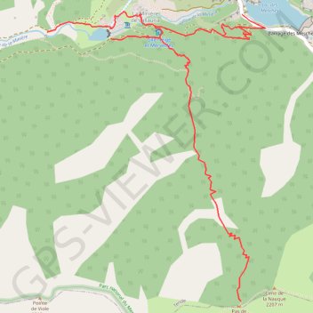 Lac des Mesches - Cime de la Nauque - Lac de la Minière GPS track, route, trail