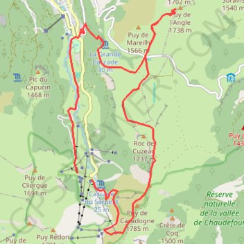 Crêtes au-dessus du Mont-Dore GPS track, route, trail