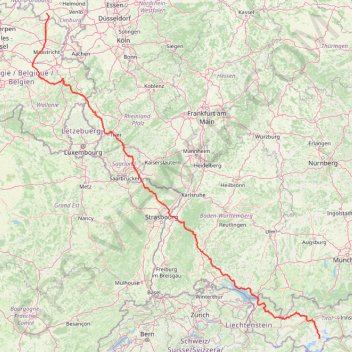 Riethoven naar Oostenrijk GPS track, route, trail