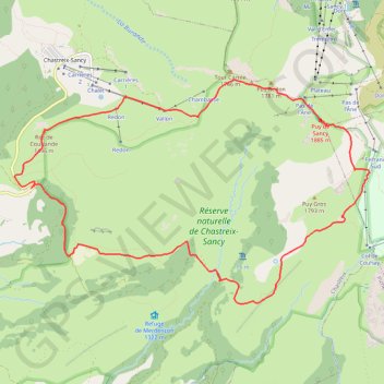 La Fontaine Salée par le Puy de Sancy GPS track, route, trail