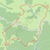 Iraty : Okabe, Saroberri, Mendibel depuis Refuge D 18 (circuit raquette) GPS track, route, trail