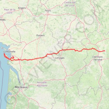 De Vichy à Rochefort par l'Île d'Oléron GPS track, route, trail