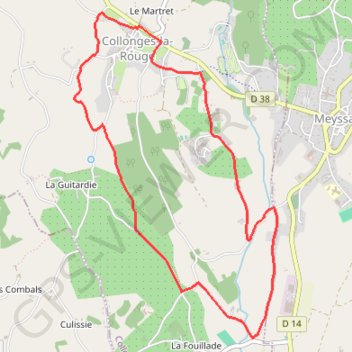 Au long des lavoirs collongeois - Collonges-la-Rouge - Pays de la vallée de la Dordogne Corrézienne GPS track, route, trail