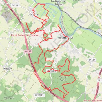 Crazannes 34 kms GPS track, route, trail