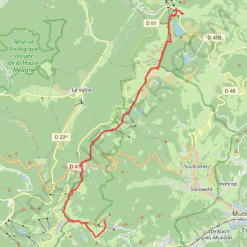 Crêtes des Vosges - Du Col du Calvaire à Schallern GPS track, route, trail
