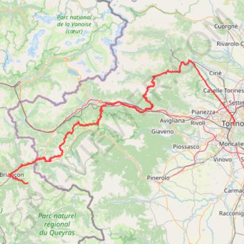 1 TNR Turin-Cervieres GPS track, route, trail