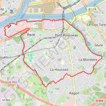 Rezé-Nantes GPS track, route, trail