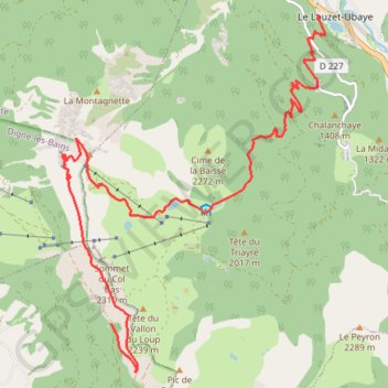 Dormillouse - Lauzet GPS track, route, trail
