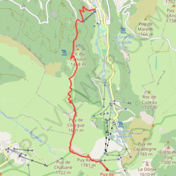 Puy de Sancy par le Puy de Cergues GPS track, route, trail