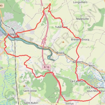 Les Garnoulles - Étaples GPS track, route, trail