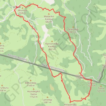 Lupuzuri et Lindus depuis urepel GPS track, route, trail