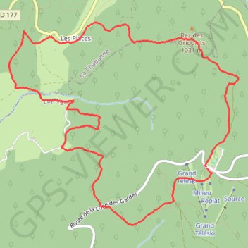 Autour de la Goutte Pourrie GPS track, route, trail