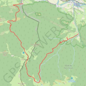 MONJOUSTE-PEYRAS GPS track, route, trail