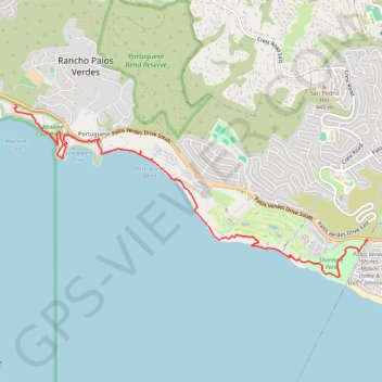 Shoreline Park, Ocean Trails and Abalone Cove GPS track, route, trail