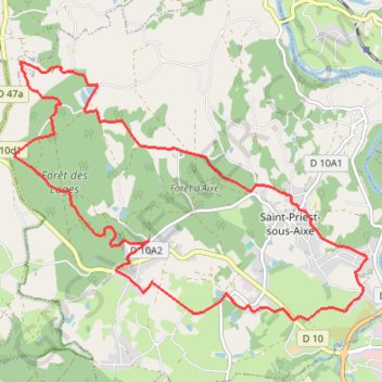 Circuit Balade en forêt des Loges - Saint-Priest-sous-Aixe GPS track, route, trail