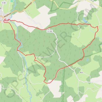 Le Prieuré de Saint-Angel - Pays de Haute Corrèze GPS track, route, trail