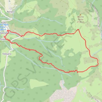 Autour de la Piovosa GPS track, route, trail