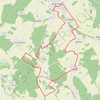 Les Hameaux d'Aix-en-Othe GPS track, route, trail