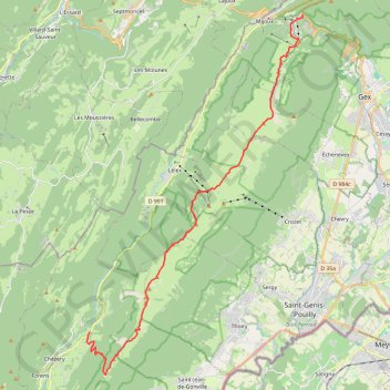 LES HAUTEURS DU GR9 GPS track, route, trail